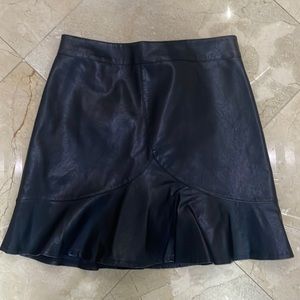 Faux leather skirt
